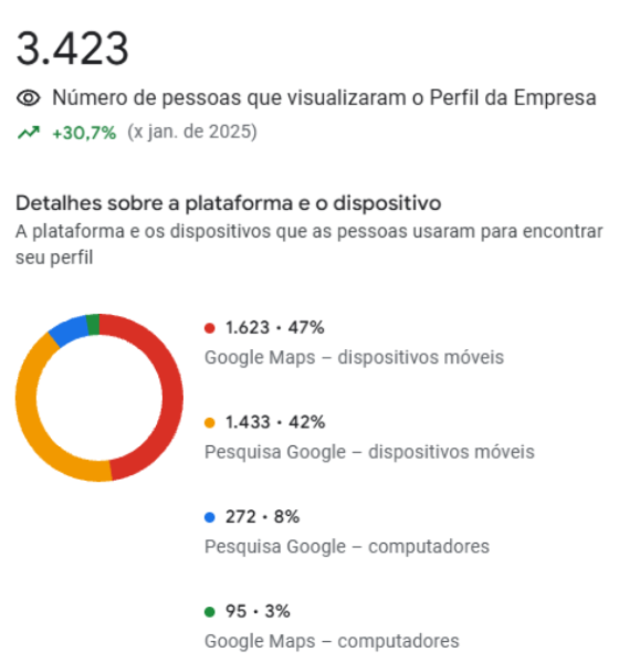 Print do relatório de visualizações